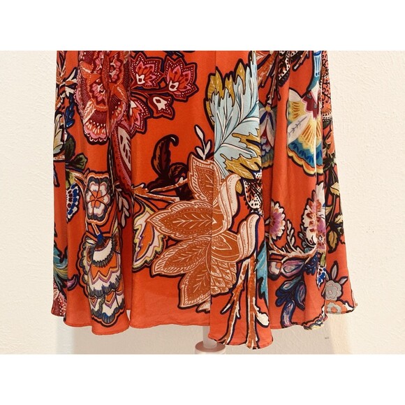 Anthropologie Maeve Larkhill Size XS Silk Floral Trapeze Swing Dress Boho - Picture 5 of 13